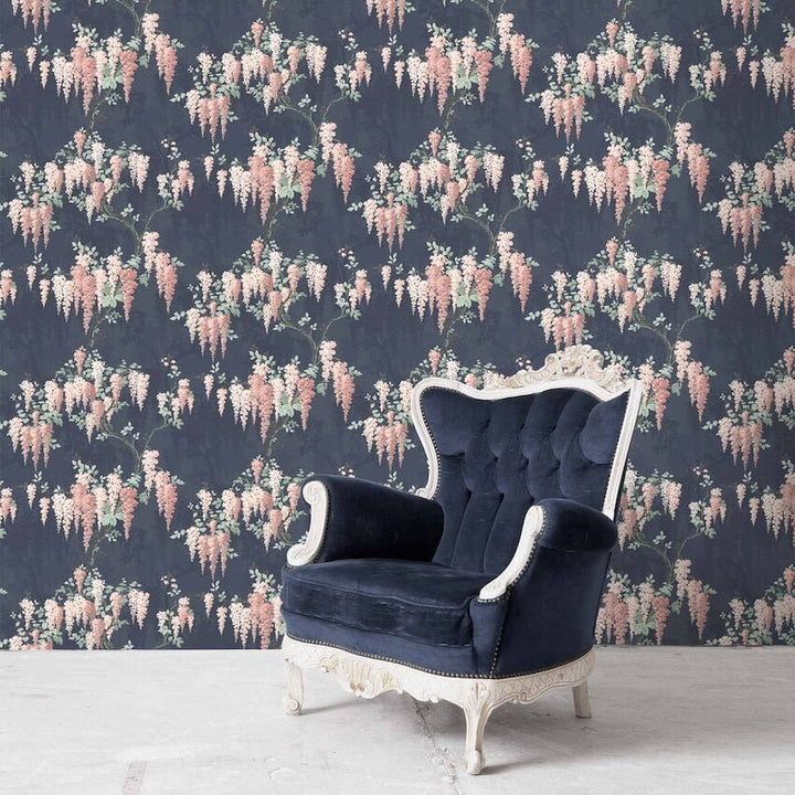 WM-223-1-Woodchip & Magnolia-Wisteria Midnight Mint Wallpaper-Decor Warehouse