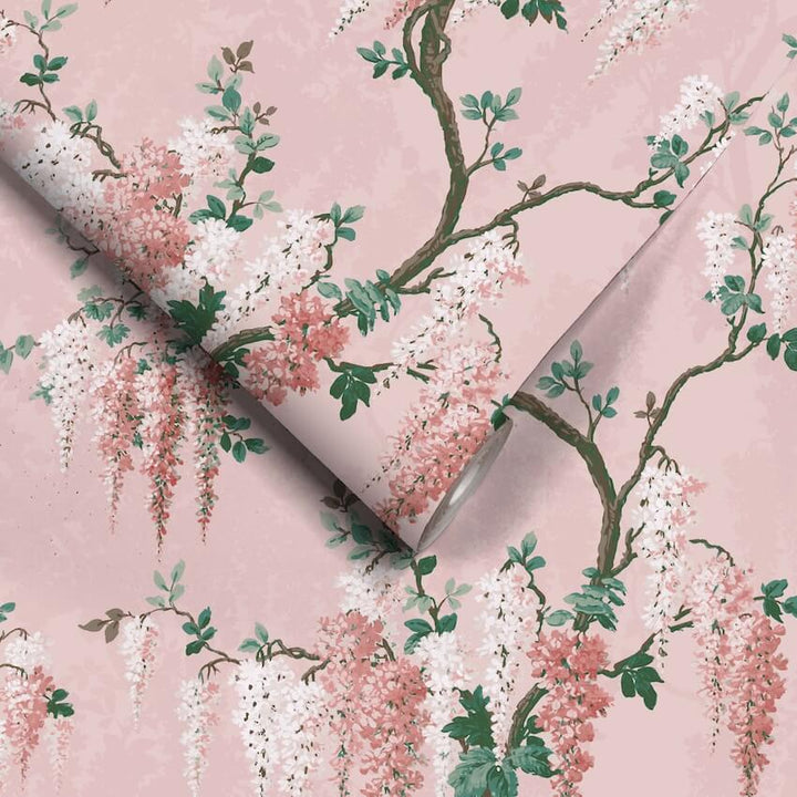 WM-218-Woodchip & Magnolia-Wisteria Pink Bloom Wallpaper-Decor Warehouse