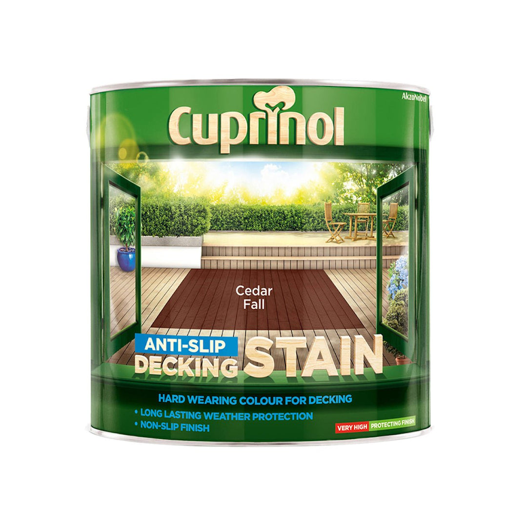 5092617-Johnstone's-Cuprinol Anti-Slip Decking Stain 2.5L - Cedar Fall-Decor Warehouse