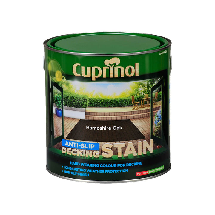 5092620-Johnstone's-Cuprinol Anti-Slip Decking Stain 2.5L - Hamshire Oak-Decor Warehouse