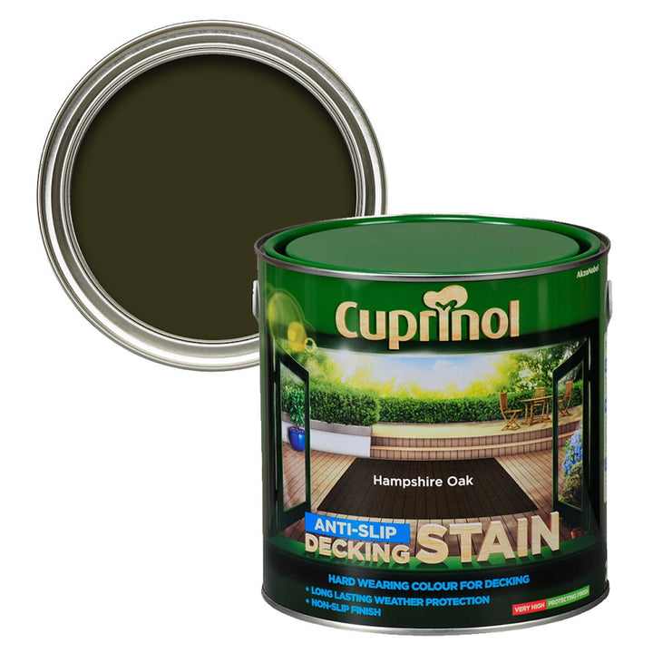 5092620-Johnstone's-Cuprinol Anti-Slip Decking Stain 2.5L - Hamshire Oak-Decor Warehouse