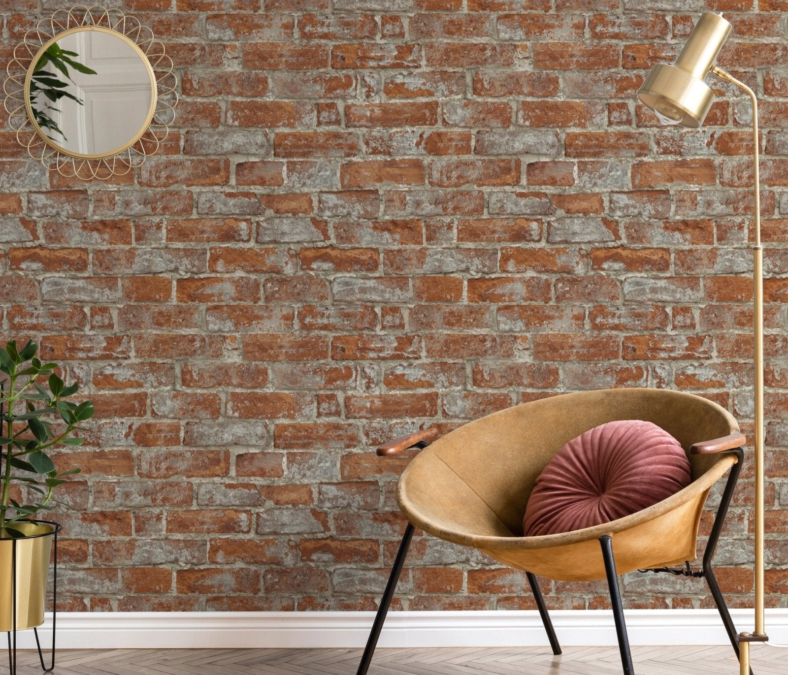 6318-06-Erismann-Deluxe Imitations 2 - 3D Red & Brown Brick Effect Wallpaper-Decor Warehouse