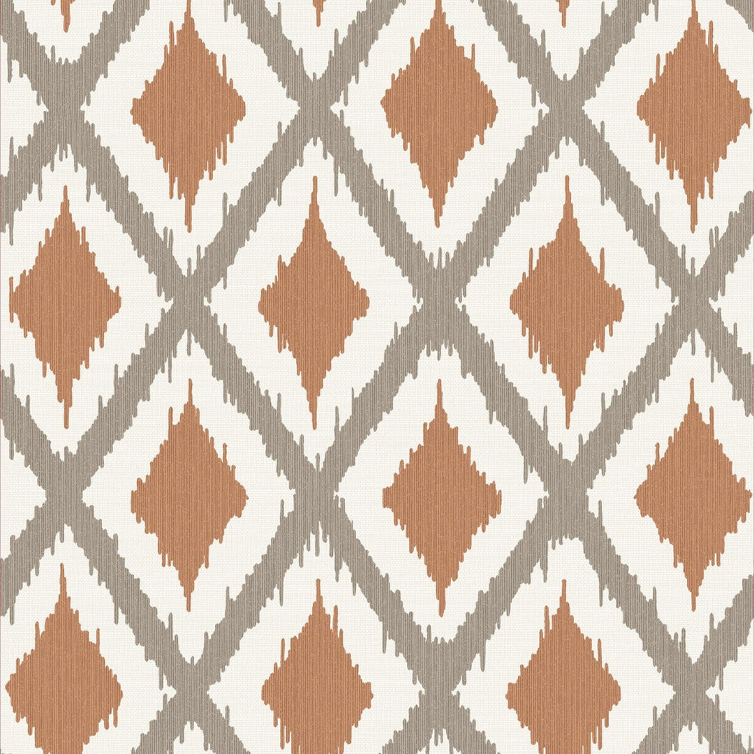 114860-Graham & Brown-Fresco - IKAT Rust Wallpaper-Decor Warehouse