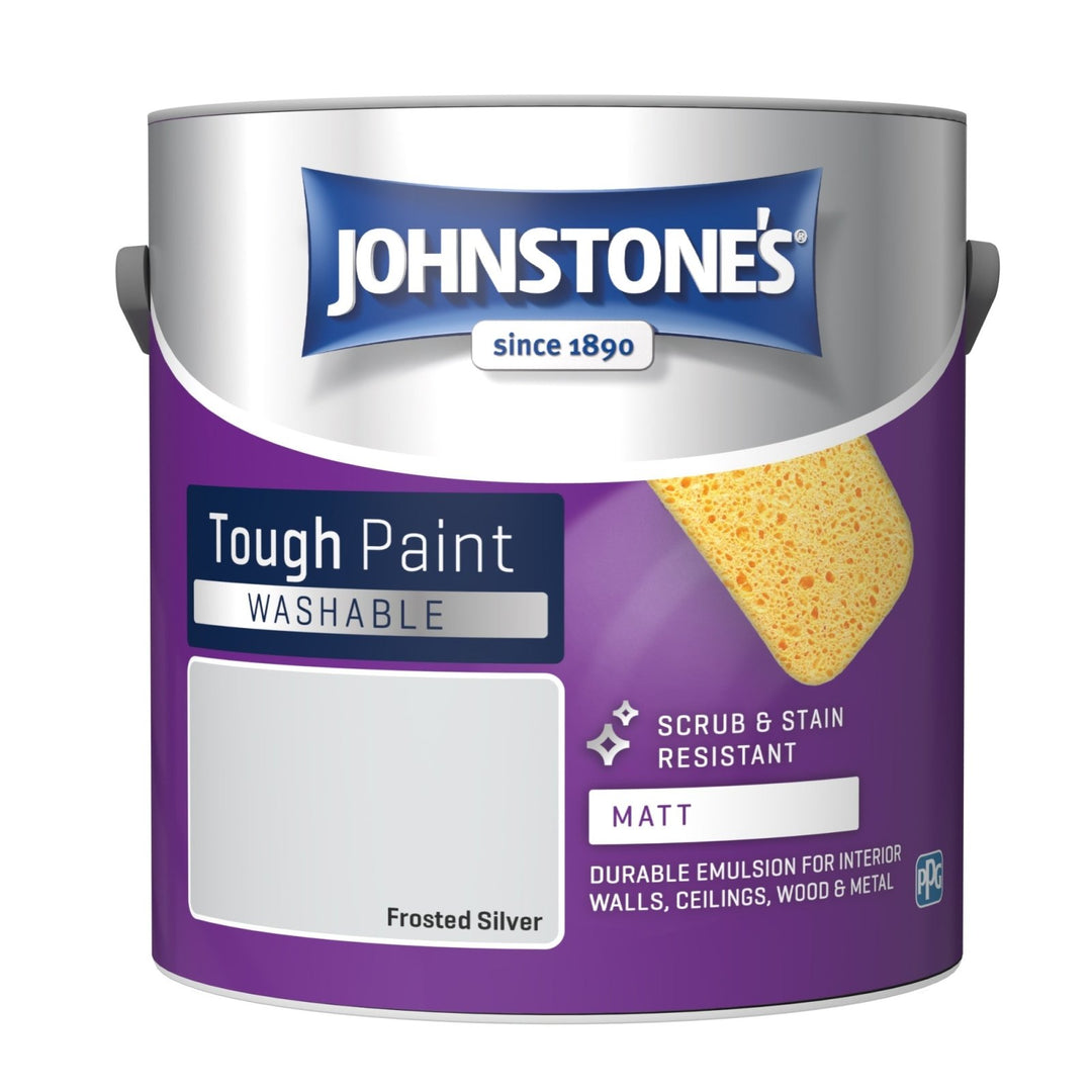 11033235-Johnstone's-Johnstone's Interior Washable Matt Paint - Frosted Silver 2.5L-Decor Warehouse