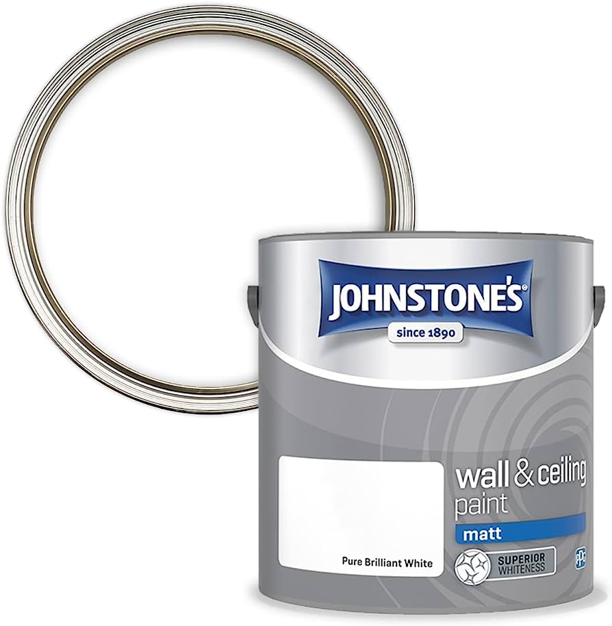 -Johnstone's-Johnstone's Wall and Ceiling Matt Paint - Pure Brilliant White - 2.5L-Decor Warehouse