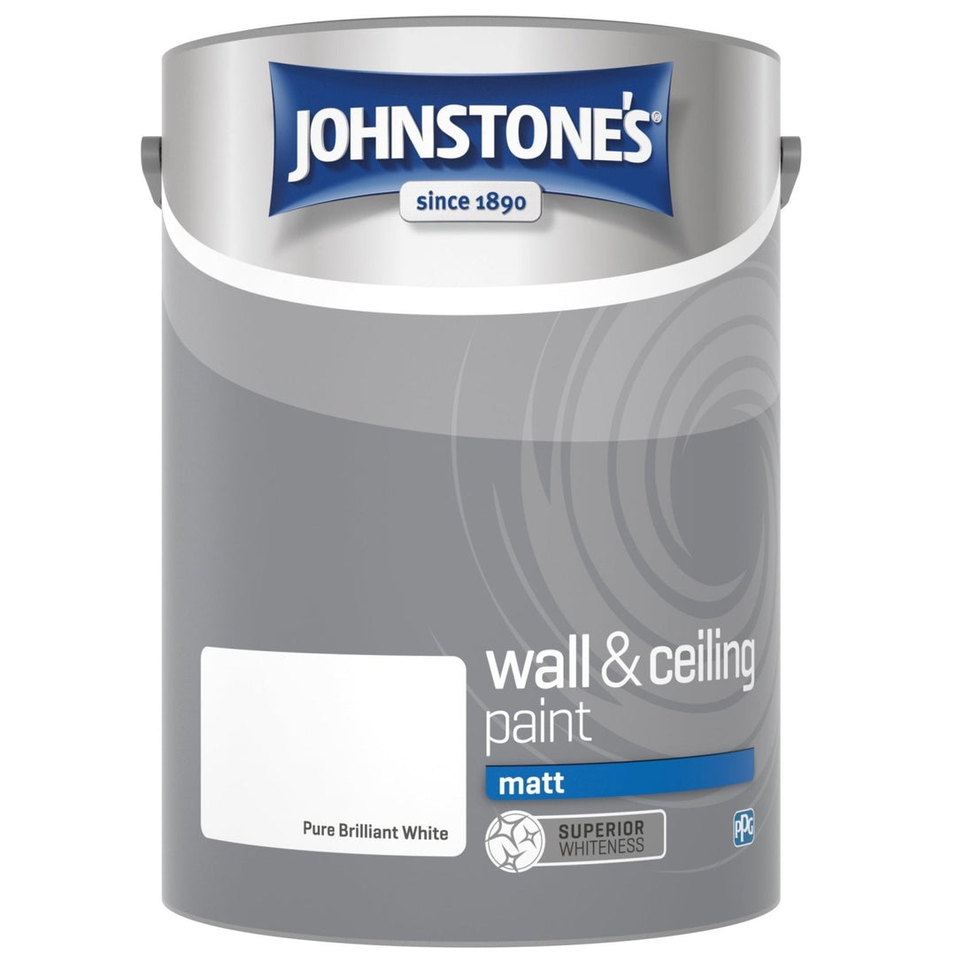 -Johnstone's-Johnstone's Wall and Ceiling Matt Paint - Pure Brilliant White - 5L-Decor Warehouse