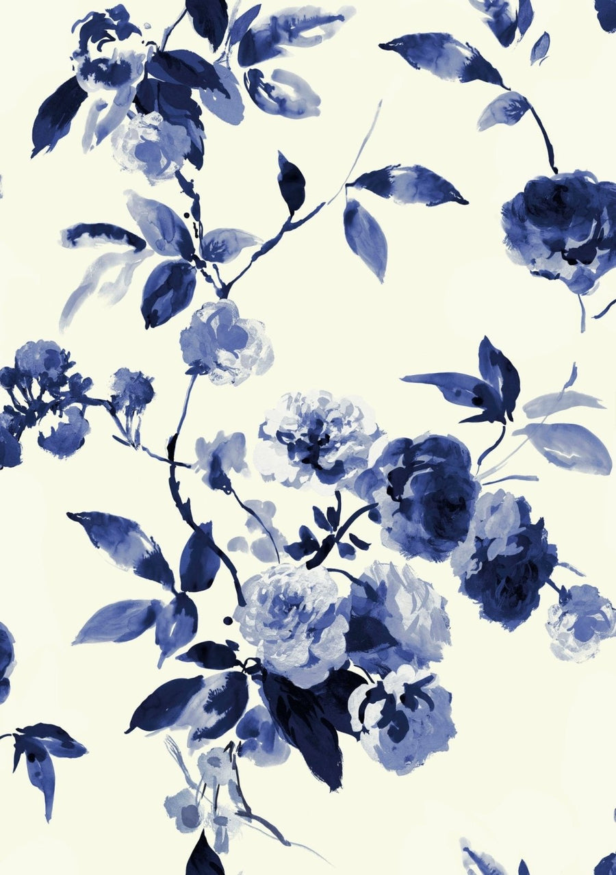 118561-Graham & Brown-Joules - Boho Bloom Blue Wallpaper-Decor Warehouse
