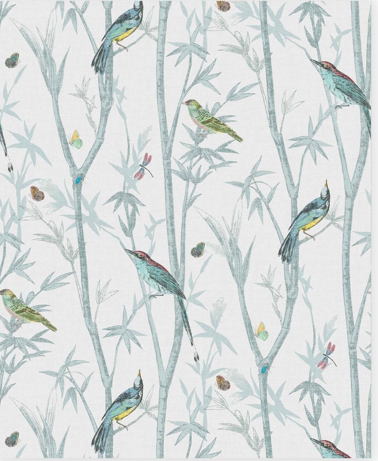 118267-Graham & Brown-Next - Chinoiseri Bird Trail Duck Egg Wallpaper-Decor Warehouse